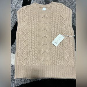 JOIE 2-Ply Cashmere crewneck knitted sweater vest